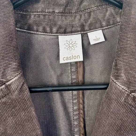 Caslon Brown Corduroy Blazer Jacket - Size: Large - Picture 2 of 6
